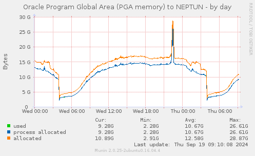 Oracle Program Global Area (PGA memory) to NEPTUN