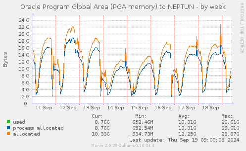 Oracle Program Global Area (PGA memory) to NEPTUN