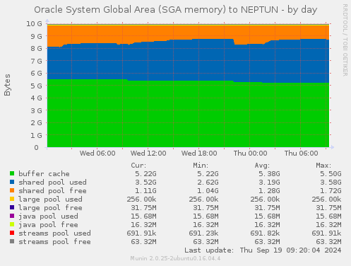 Oracle System Global Area (SGA memory) to NEPTUN